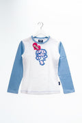 Santoro Tutti Cuti White & Blue Long-Sleeve Tee (2003) – New With Tags