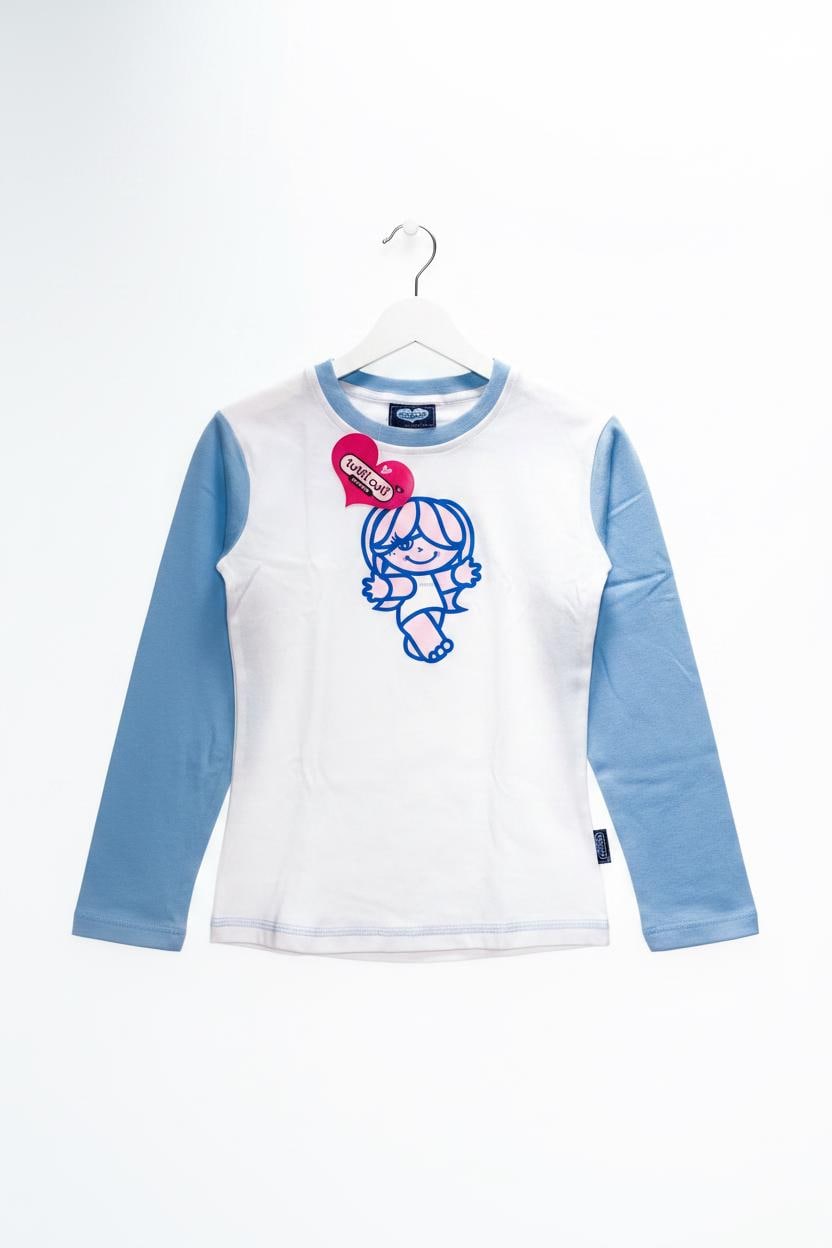 Santoro Tutti Cuti White & Blue Long-Sleeve Tee (2003) – New With Tags
