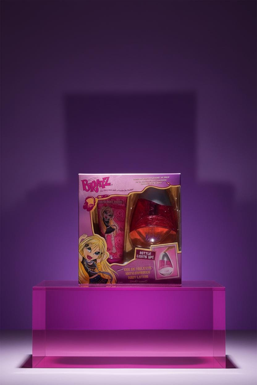 Set de perfume y loción Bratz Cloe – principios de los 2000, artículo de colección sellado