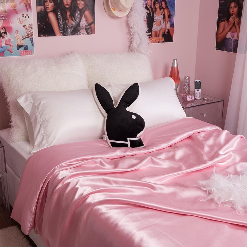 Playboy Black & White Rabbit Head Pillow (2004) – With Original Tags