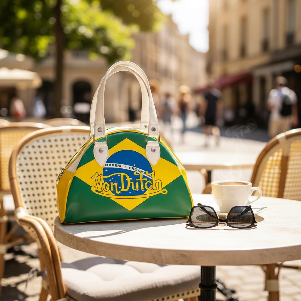 Vintage Von Dutch Brazil Flag Bowler Bag – Refurbished