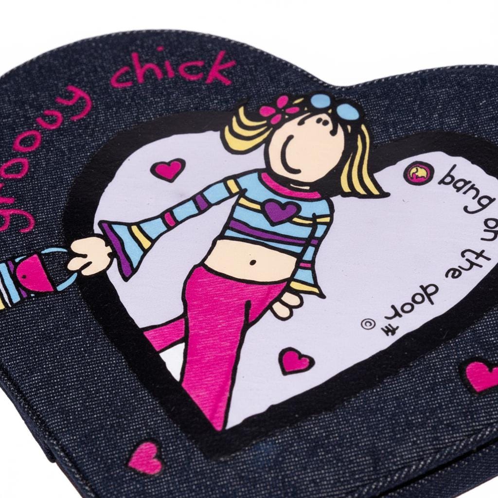 Santoro Groovy Chick Heart Denim Jewellery Case (2003) – Refurbished