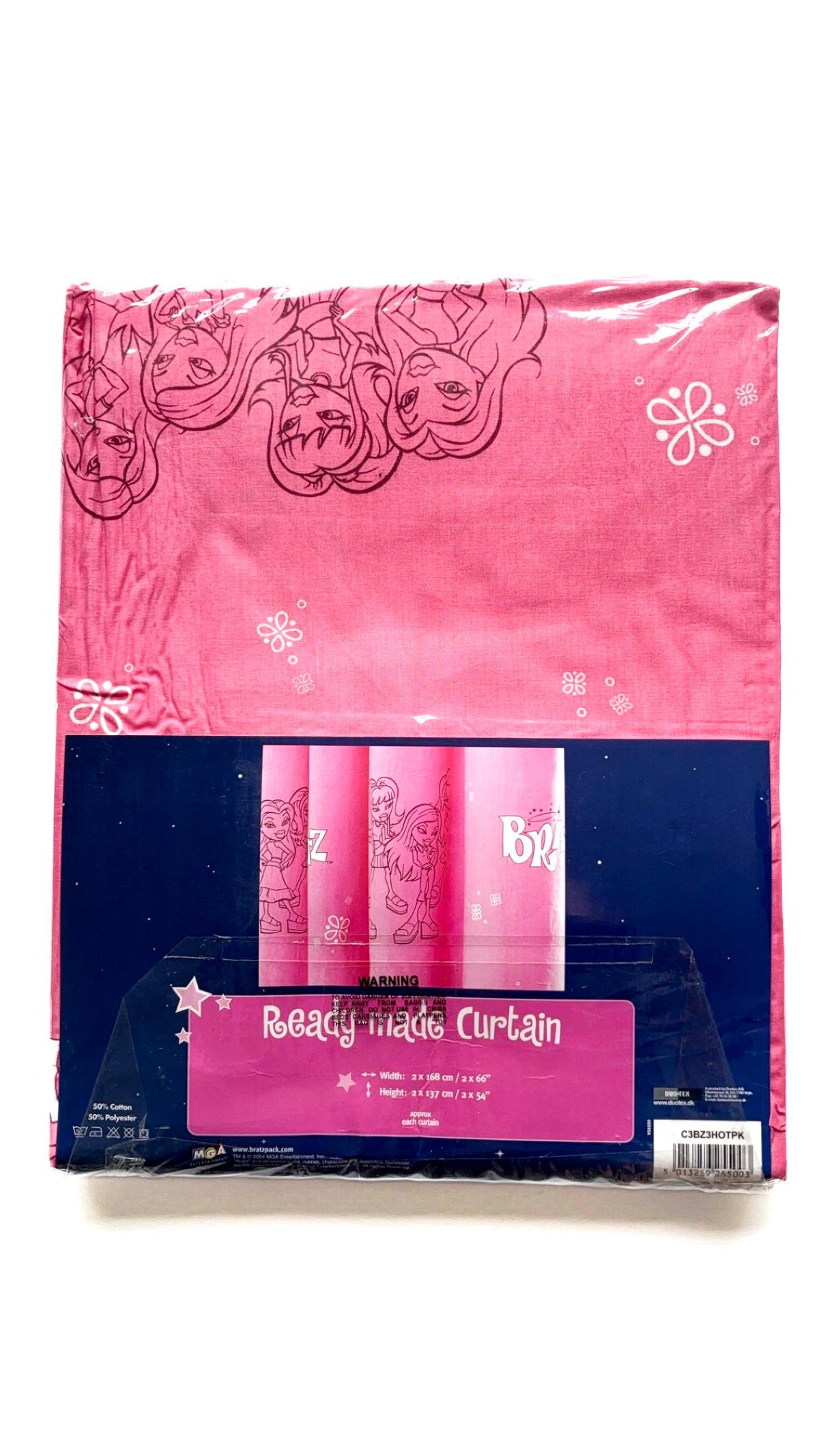 Par de cortinas rosas vintage de Bratz (2004) – Selladas