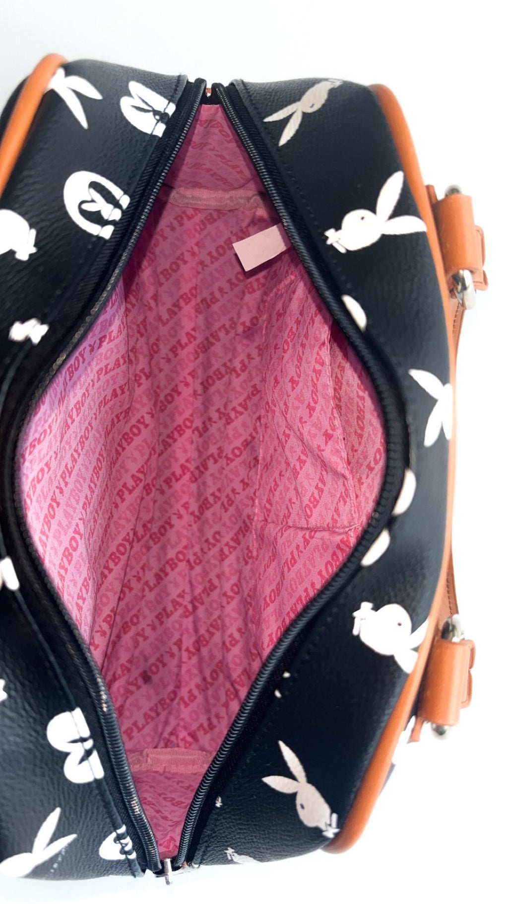 Playboy Black & White Rabbit Monogram Handbag – Refurbished