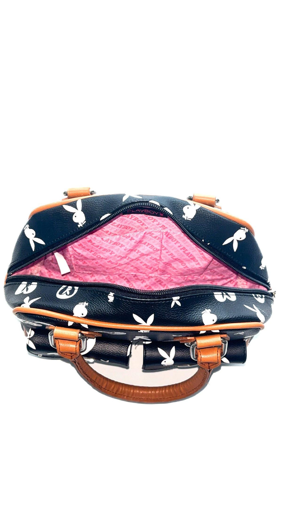 Playboy Black & White Rabbit Monogram Handbag – Refurbished