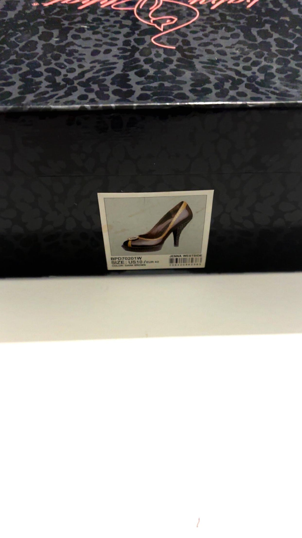 Baby Phat Brown Embellished Peep-Toe Platform Heels – New in Packaging