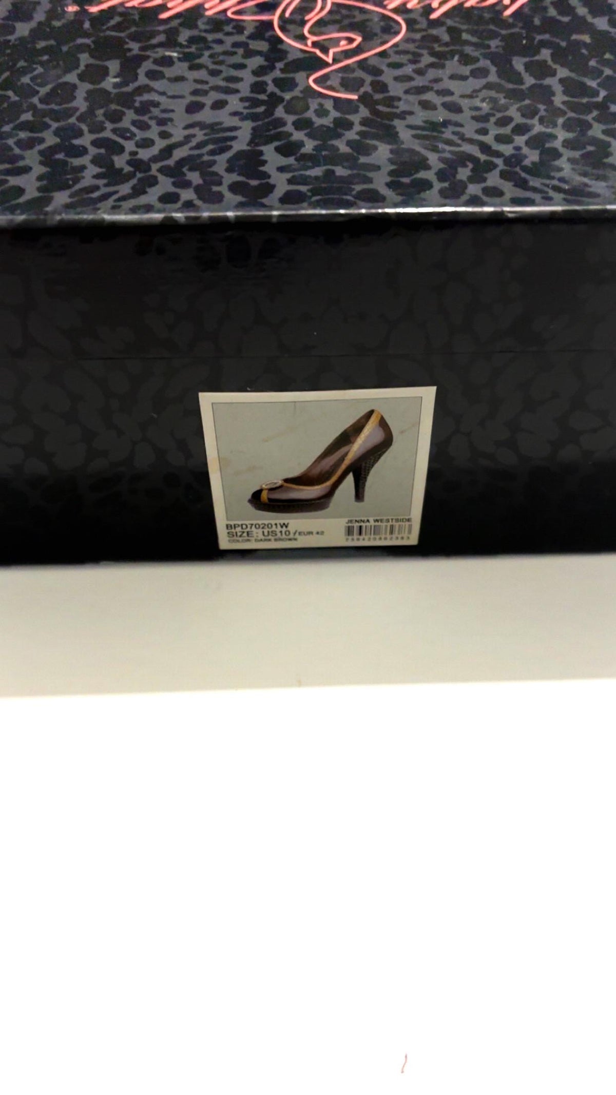 Baby Phat Brown Embellished Peep-Toe Platform Heels – New in Packaging
