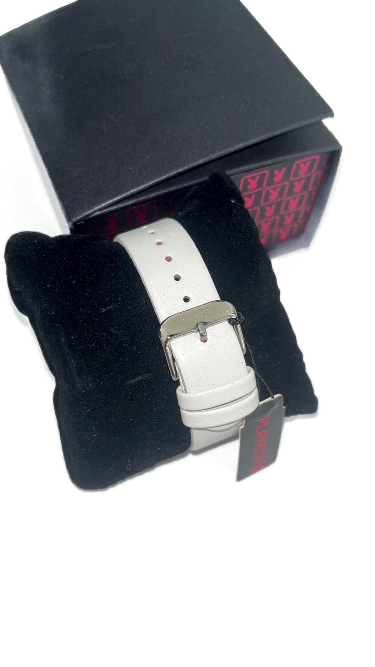 Playboy Leopard Print Diamanté-Style Wristwatch – White Strap, New With Tags