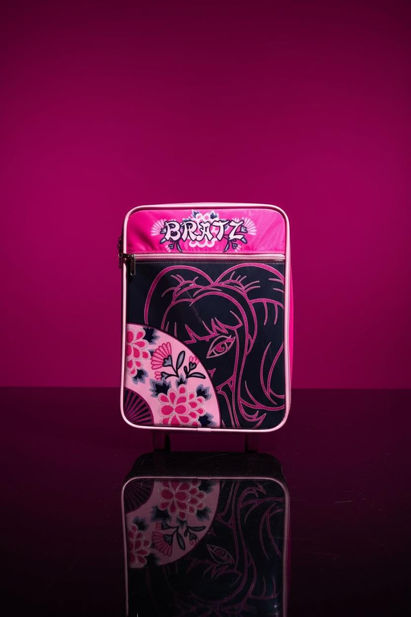 Maleta trolley Bratz Orient Express rosa jade (2004) – Nueva con etiquetas