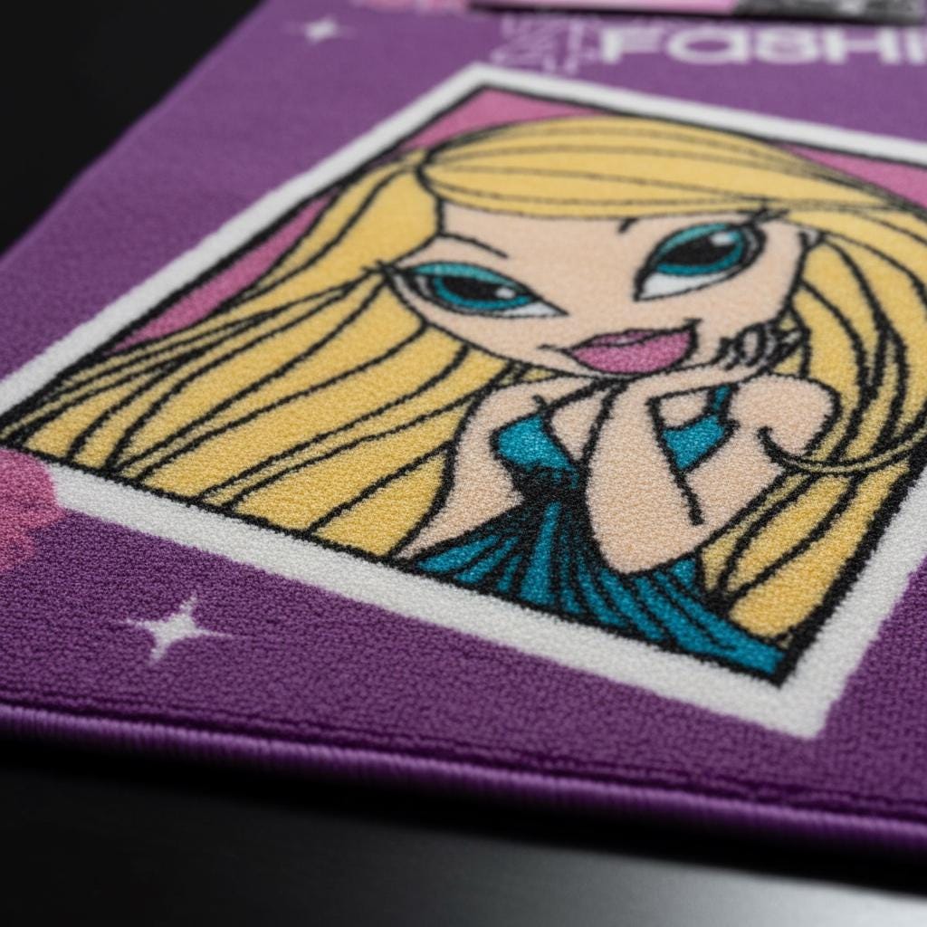 Bratz パッション 4 ファッション パープル クロエ プリントラグ – 新品タグ付き