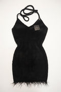 Baby Phat Black Fuzzy Halterneck Dress – New With Tags