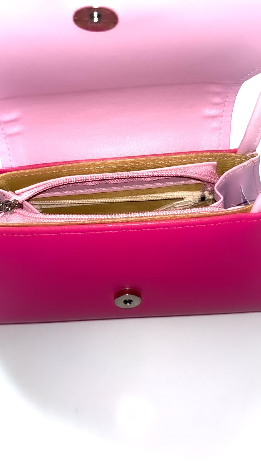 Borsa Roxy rosa stile pin-up con patta – Nuova con cartellini