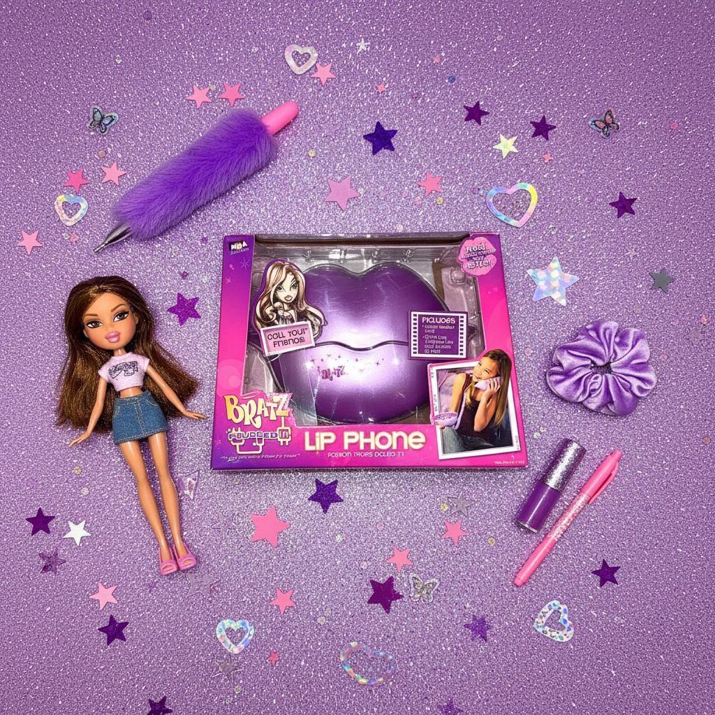 Фиолетовый телефон для губ Bratz Plugged In (2005) — новый, в оригинальной упаковке