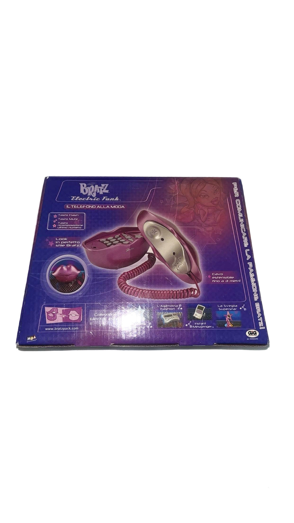 Bratz Electric Funk Metallic Pink Lips Corded Telephone – Boxed