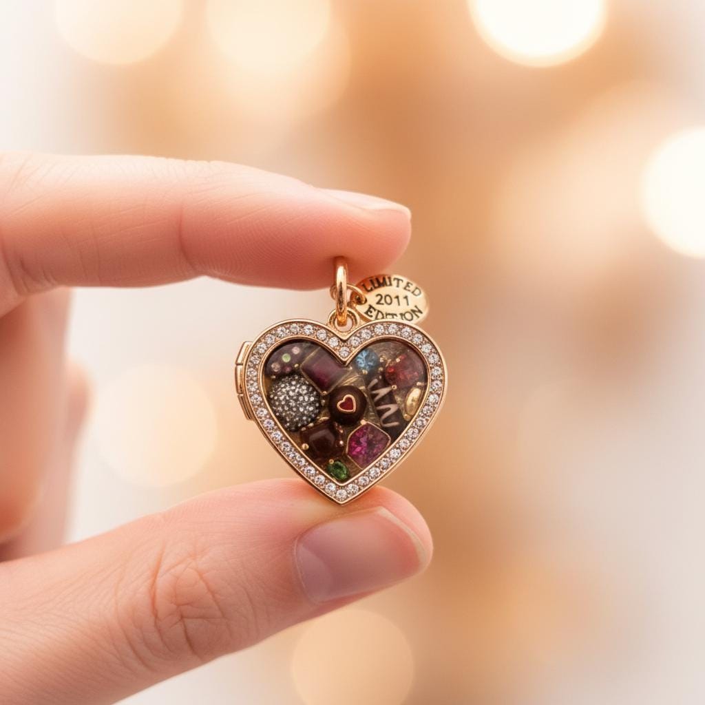 Juicy Couture Limited Edition Opening Chocolate Box Heart Charm (2011) – New in Box