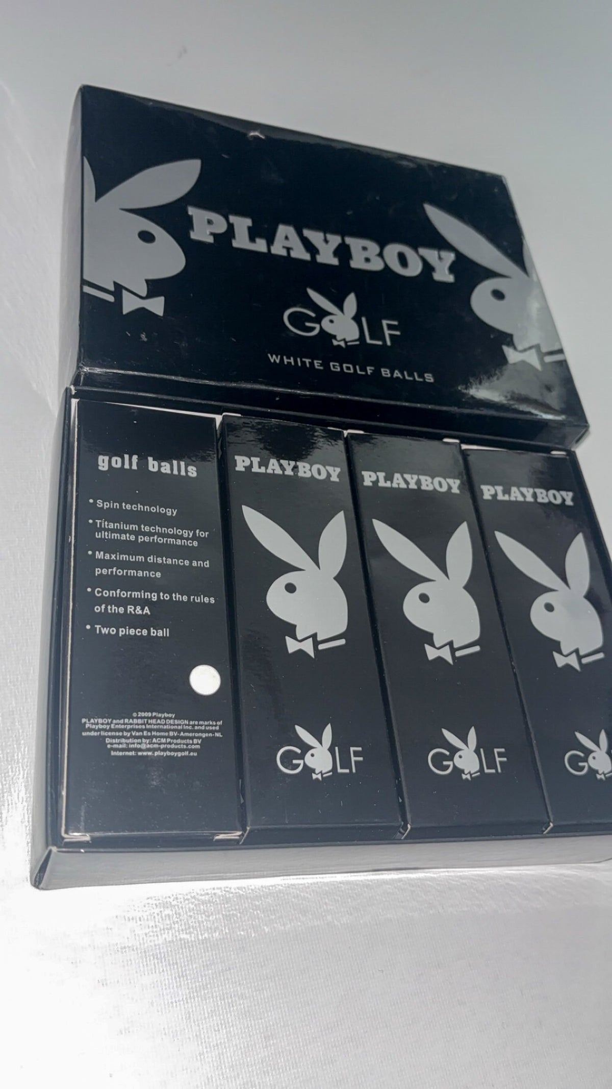 Palline da golf Playboy Soft-Distance bianche (2009) – Nuove, confezione da 12 regalain
