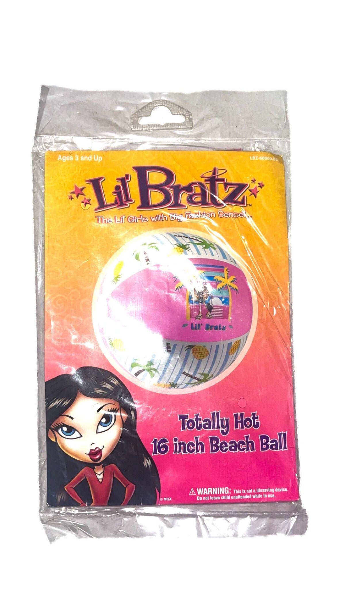Balón de playa inflable Lil Bratz Yasmin de 16 pulgadas – Nuevo en su empaque
