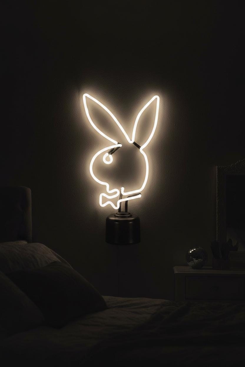 Playboy Bunny Silhouette White Neon Light (2003) – New in Packaging