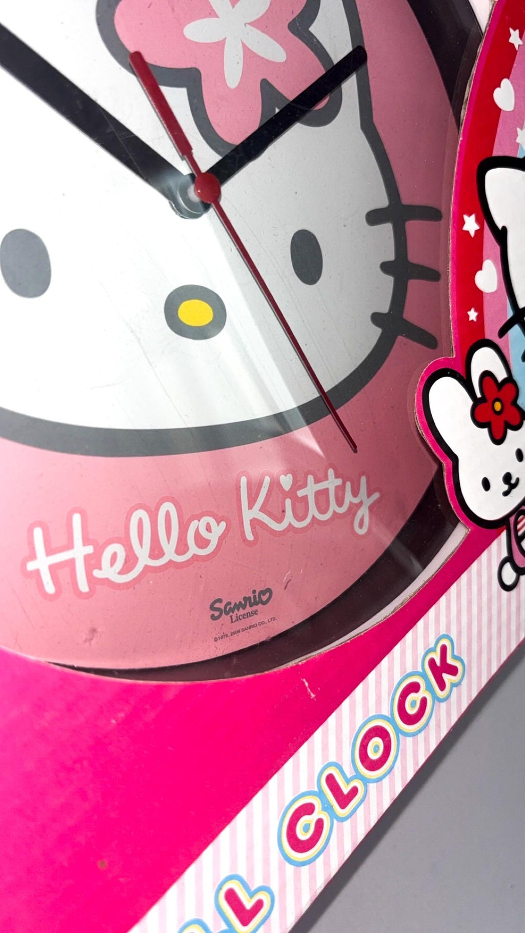 Hello Kitty Pink Flower Wall Clock – New in Original Box