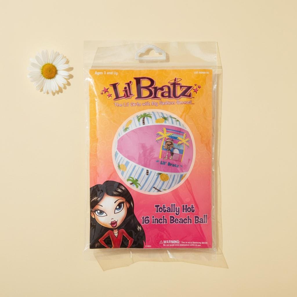 Balón de playa inflable Lil Bratz Yasmin de 16 pulgadas – Nuevo en su empaque