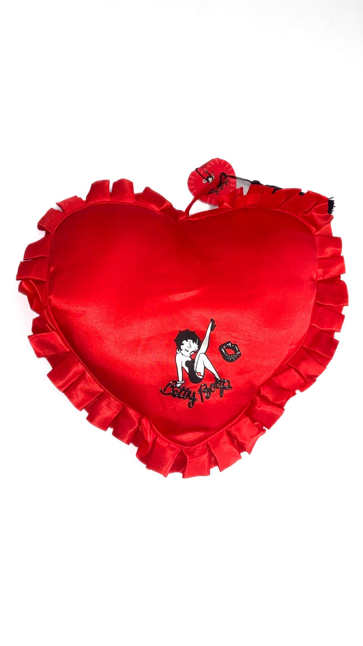 Betty Boop Red Heart Ruffled Pyjama Pillow Case (2003) – New With Tags