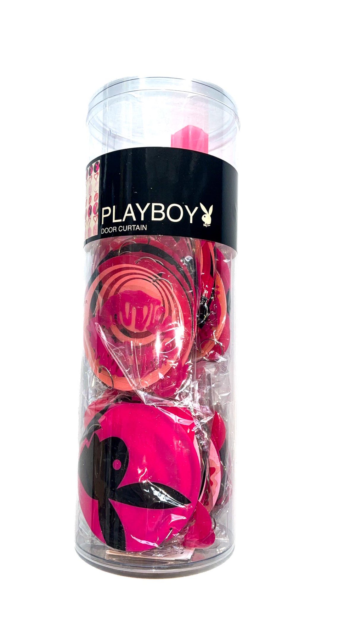Playboy Pink Bunny, Heart & Kiss Door Curtain – 8 Strands, New