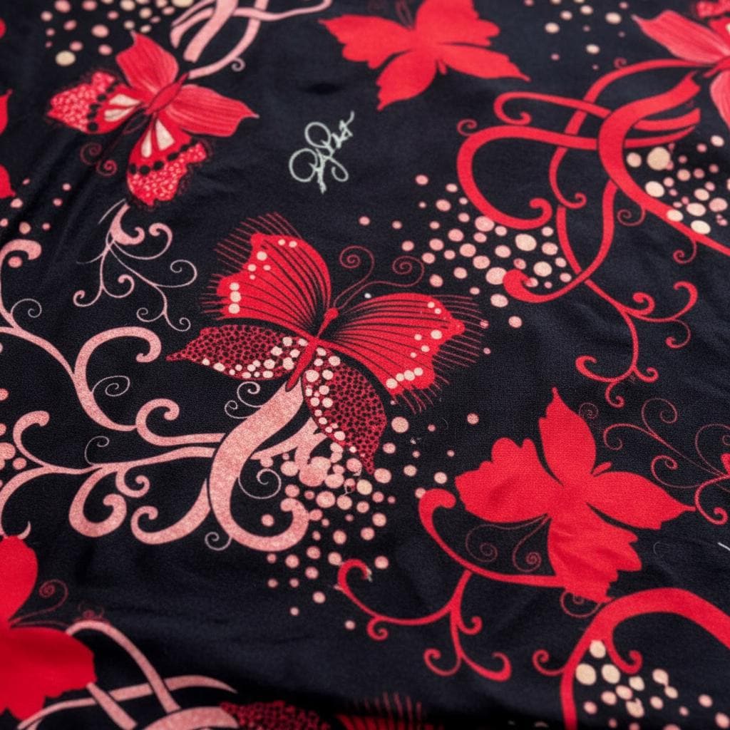 Топ Baby Phat «Rock n Rose» с принтом бабочек и завязками на шее — единый размер, новый с бирками