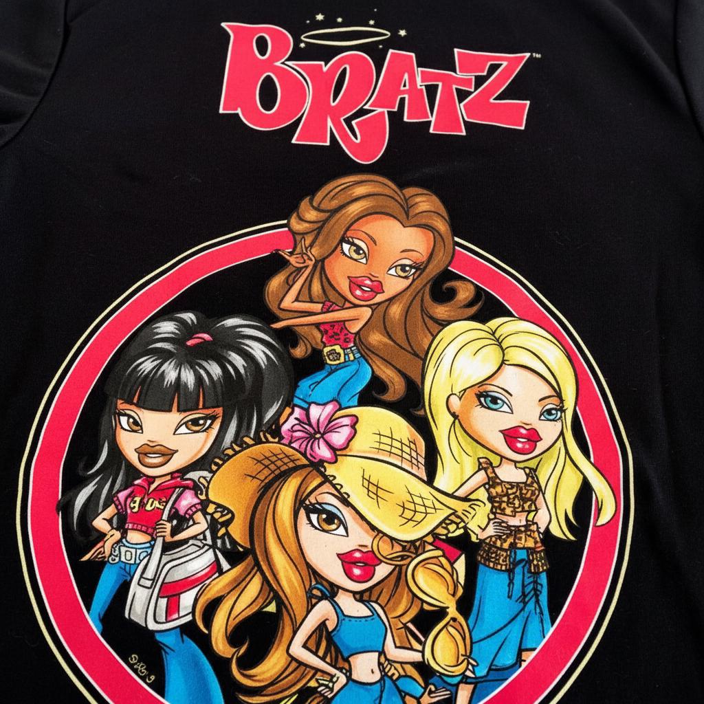 Jersey de béisbol negro Bratz Passion for Fashion – Talla S, etiqueta original