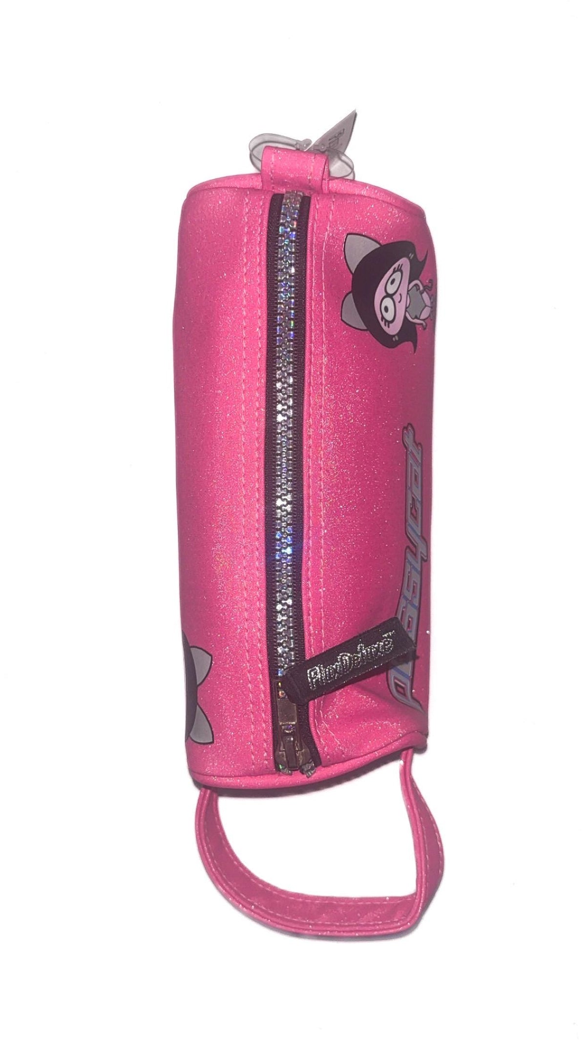 Santoro Pussy Cat Flux Deluxe Pink Glitter Pencil Case (1998) – New With Tags