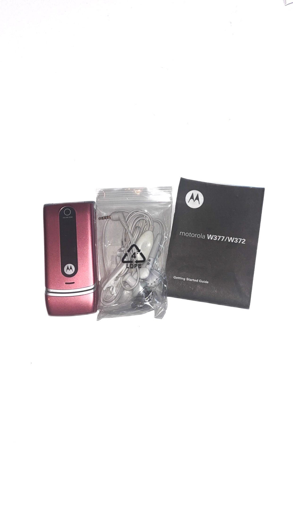 Motorola W377 vaaleanpunainen puhelin (2007) – Uusi alkuperäispakkauksessa