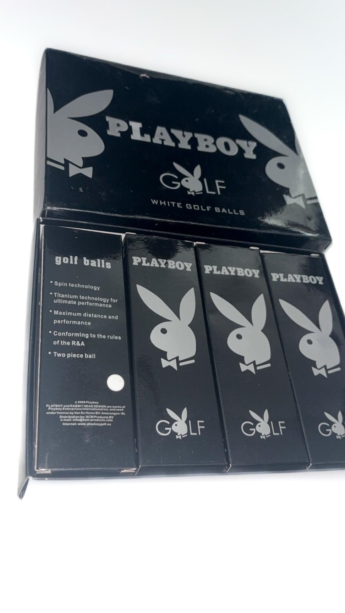 Palline da golf Playboy Soft-Distance bianche (2009) – Nuove, confezione da 12 regalain
