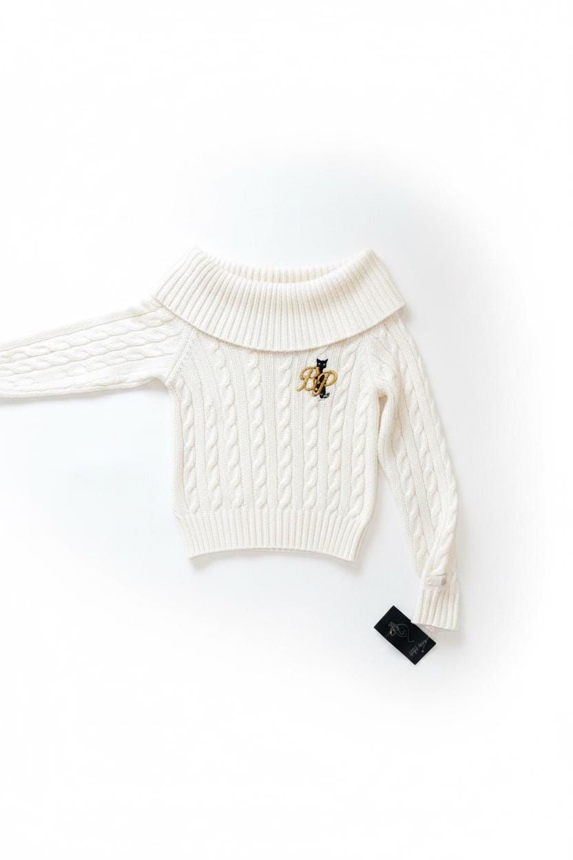 Baby Phat White Bardot Knit Jumper – New With Tags