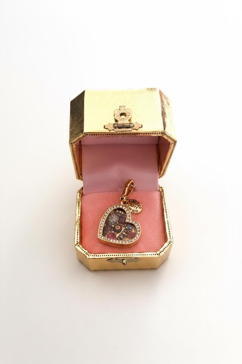 Juicy Couture Limited Edition Opening Chocolate Box Heart Charm (2011) – New in Box