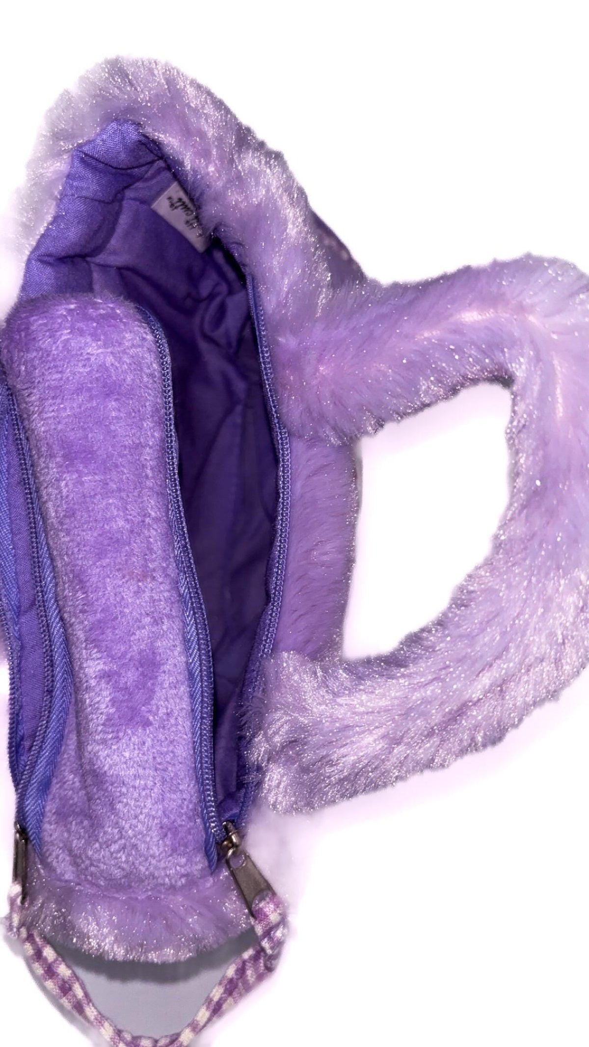 Santoro Tutti Cuti Purple ‘Puppy Love’ Faux Fur Mini Bag (2006) – New With Tags