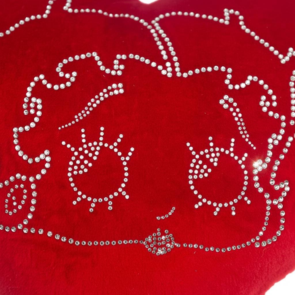 Cojín de corazón con diamantes rojos de Betty Boop (2007) – Nuevo con etiquetas