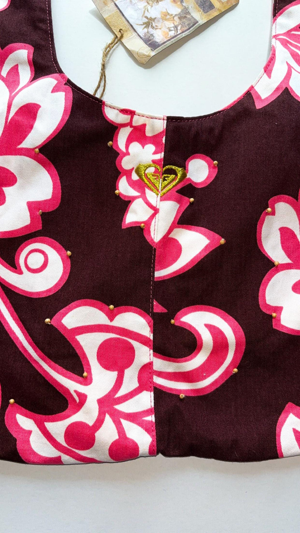 Roxy Brown, Pink & White Floral Tie-Strap Bag – New With Tags
