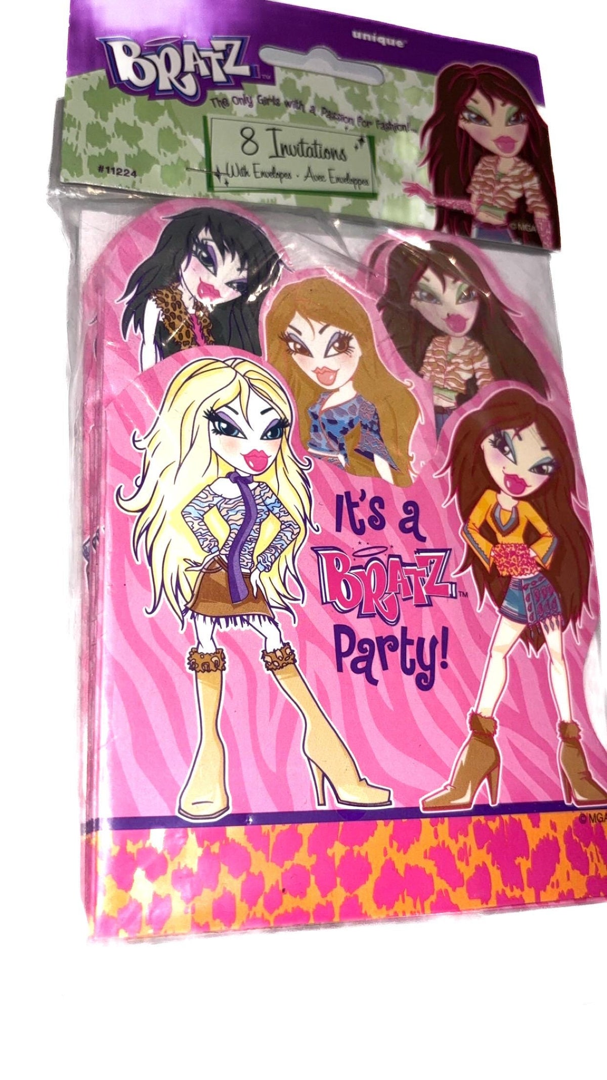 Bratz Pink Party Invitations & Envelopes – Pack of 8, New & Sealed