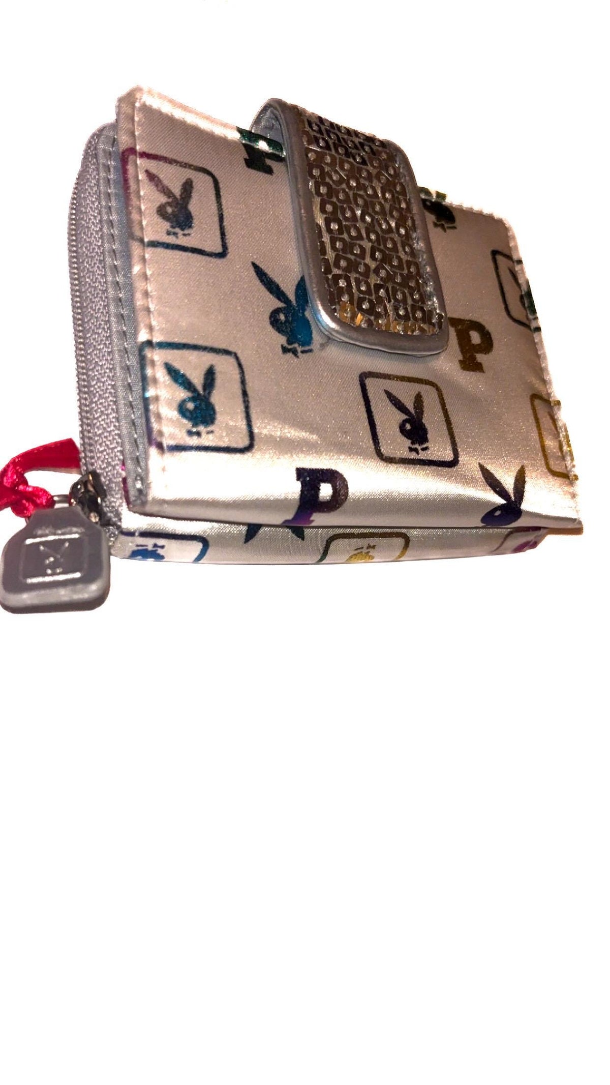 Playboy Silver Multicolour Monogram Purse / Wallet (2004) – New With Tags