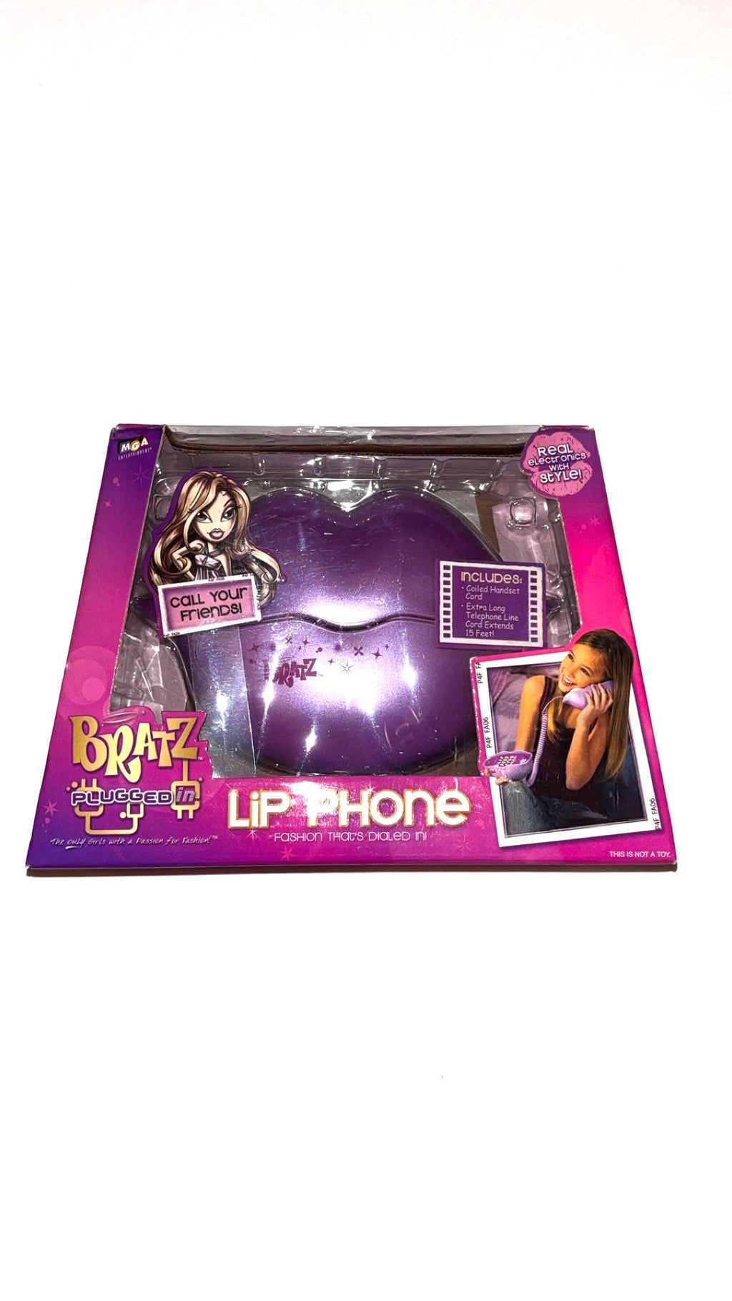Фиолетовый телефон для губ Bratz Plugged In (2005) — новый, в оригинальной упаковке