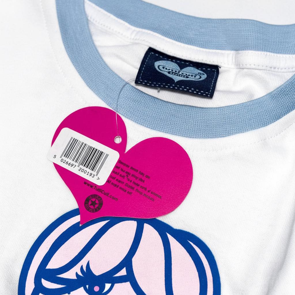 Santoro Tutti Cuti White & Blue Long-Sleeve Tee (2003) – New With Tags