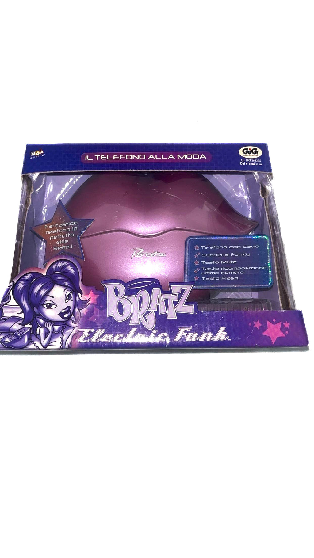 Bratz Electric Funk Metallic Pink Lips Corded Telephone – Boxed