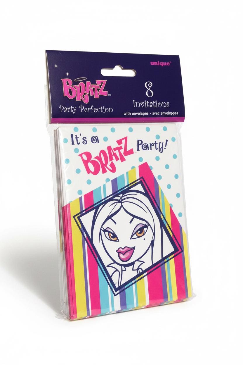Bratz Yasmin Event Invitations, Pack of 8 (2004) – New & Sealed