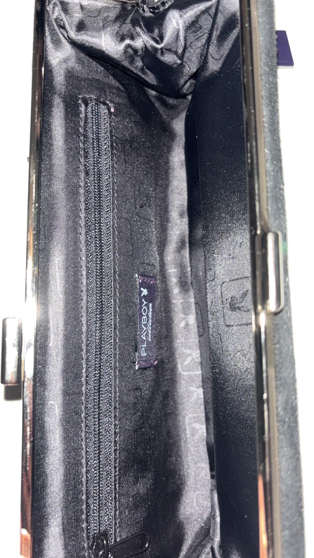 Pochette Playboy Logo Noir Diamanté (2005) – Neuve Avec Étiquettes & Sac Anti-poussière