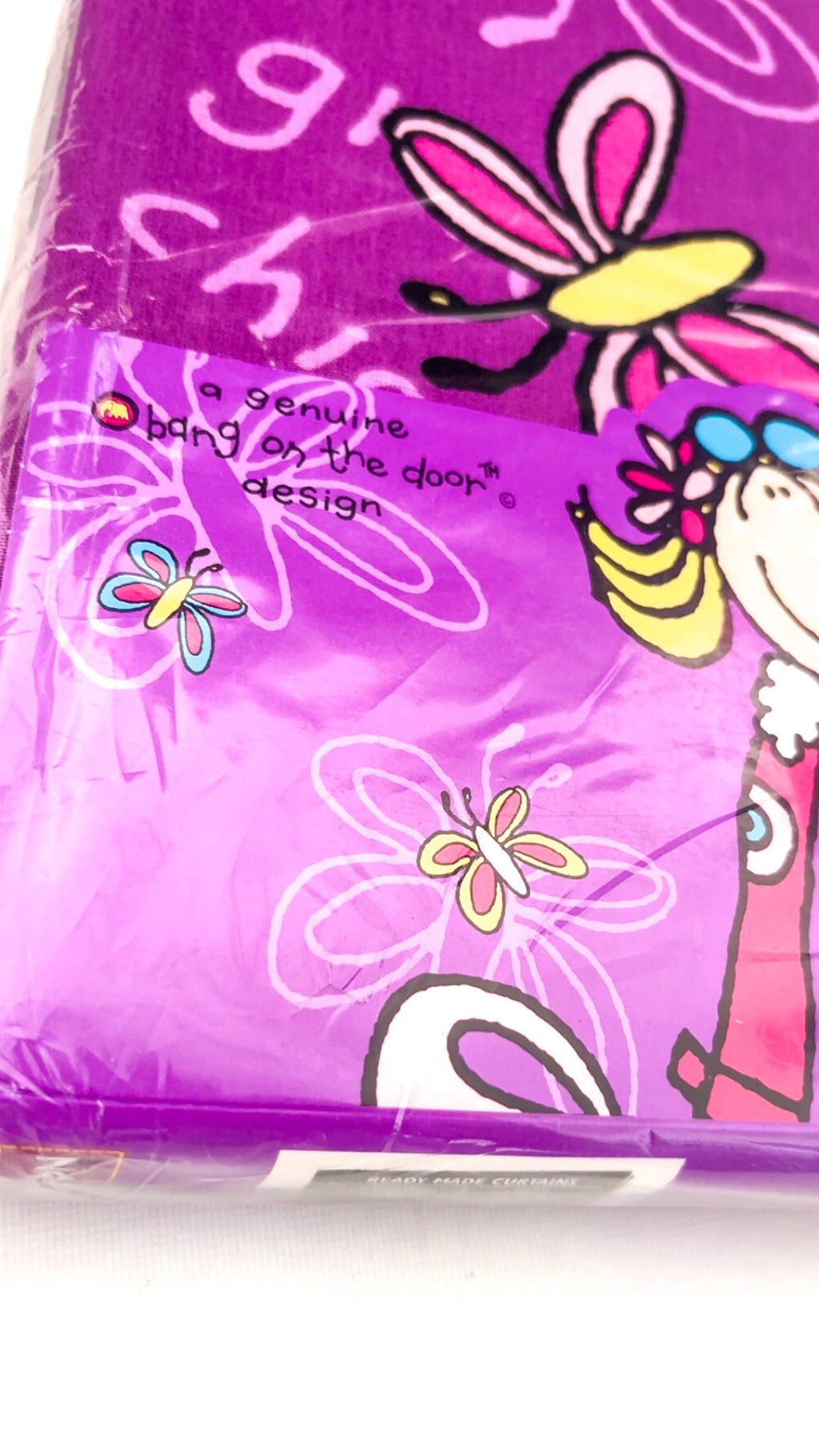 Пара фиолетовых хлопковых штор Groovy Chick, 168 × 183 см — новые, в упаковке