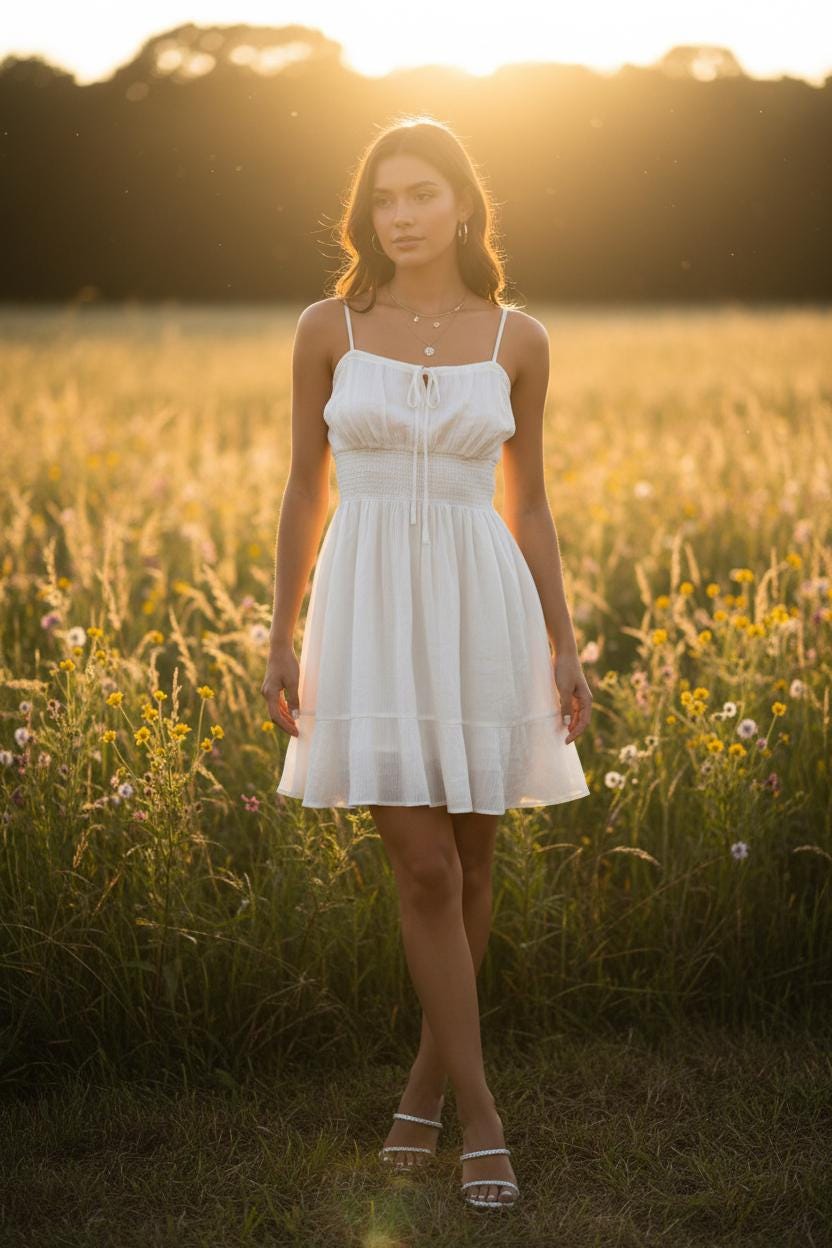 Vestido tipo blusón con nido de abeja Baby Phat blanco – Talla S, nuevo con etiquetas