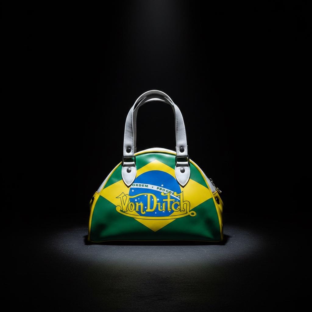 Vintage Von Dutch Brazil Flag Bowler Bag – Refurbished