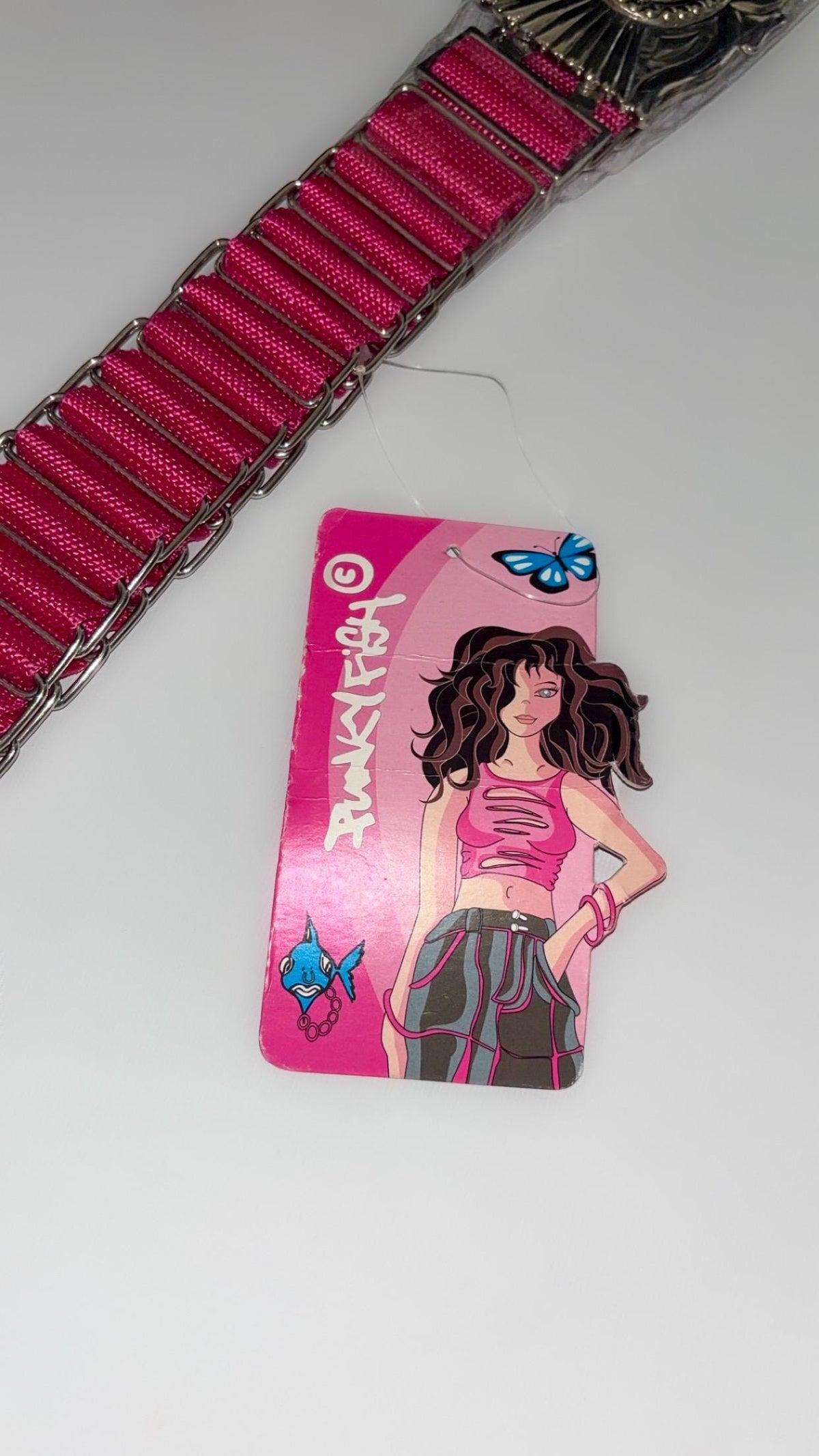 Punky Fish Pink Link Belt with Statement Buckle – New With Tags