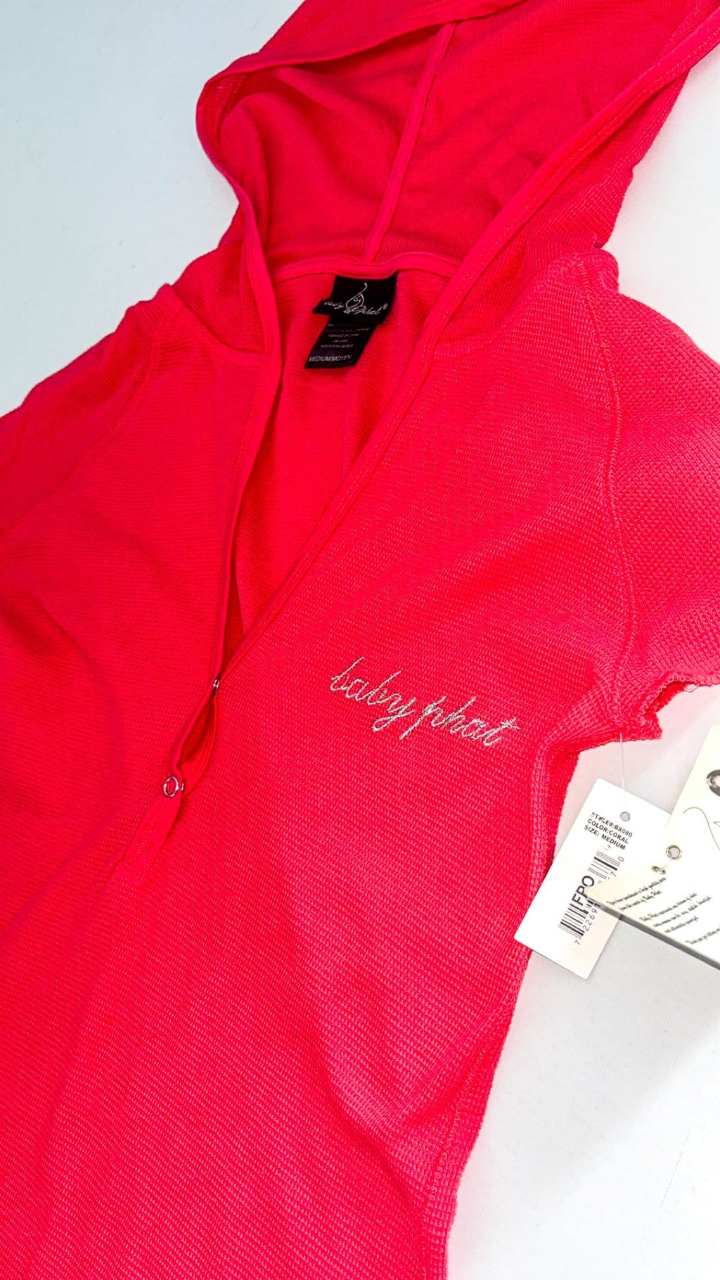 Baby Phat Coral Hooded Tee – Medium, New With Tags