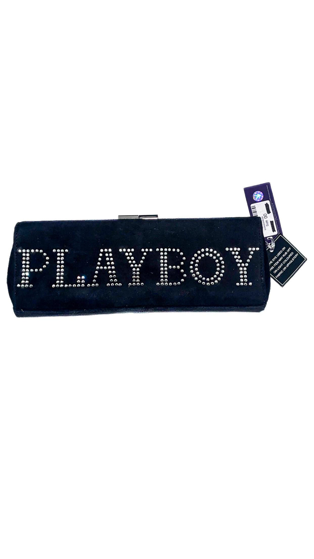Pochette Playboy Logo Noir Diamanté (2005) – Neuve Avec Étiquettes & Sac Anti-poussière