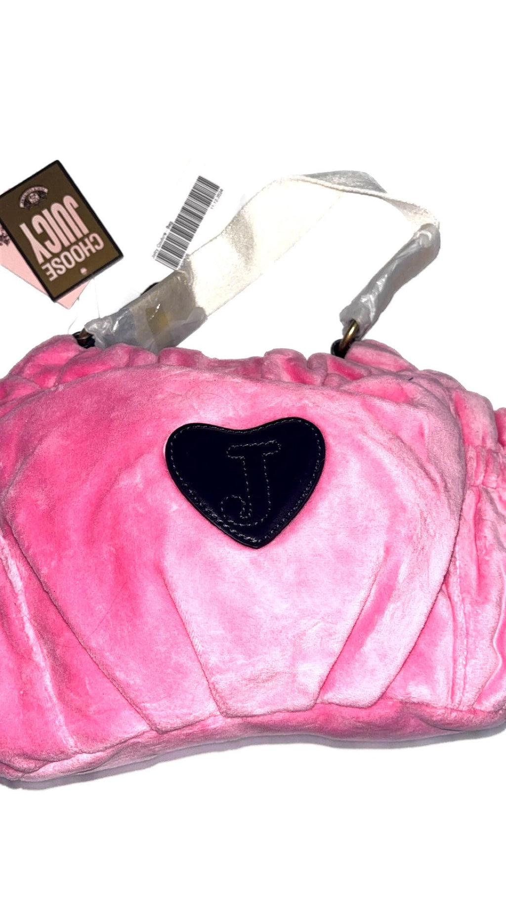 Juicy Couture Pink Velvet Crest Shoulder Bag – New With Tags